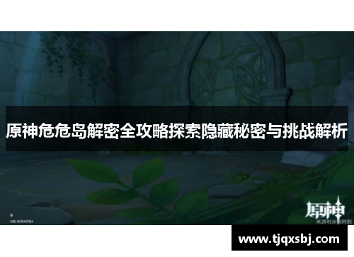 原神危危岛解密全攻略探索隐藏秘密与挑战解析